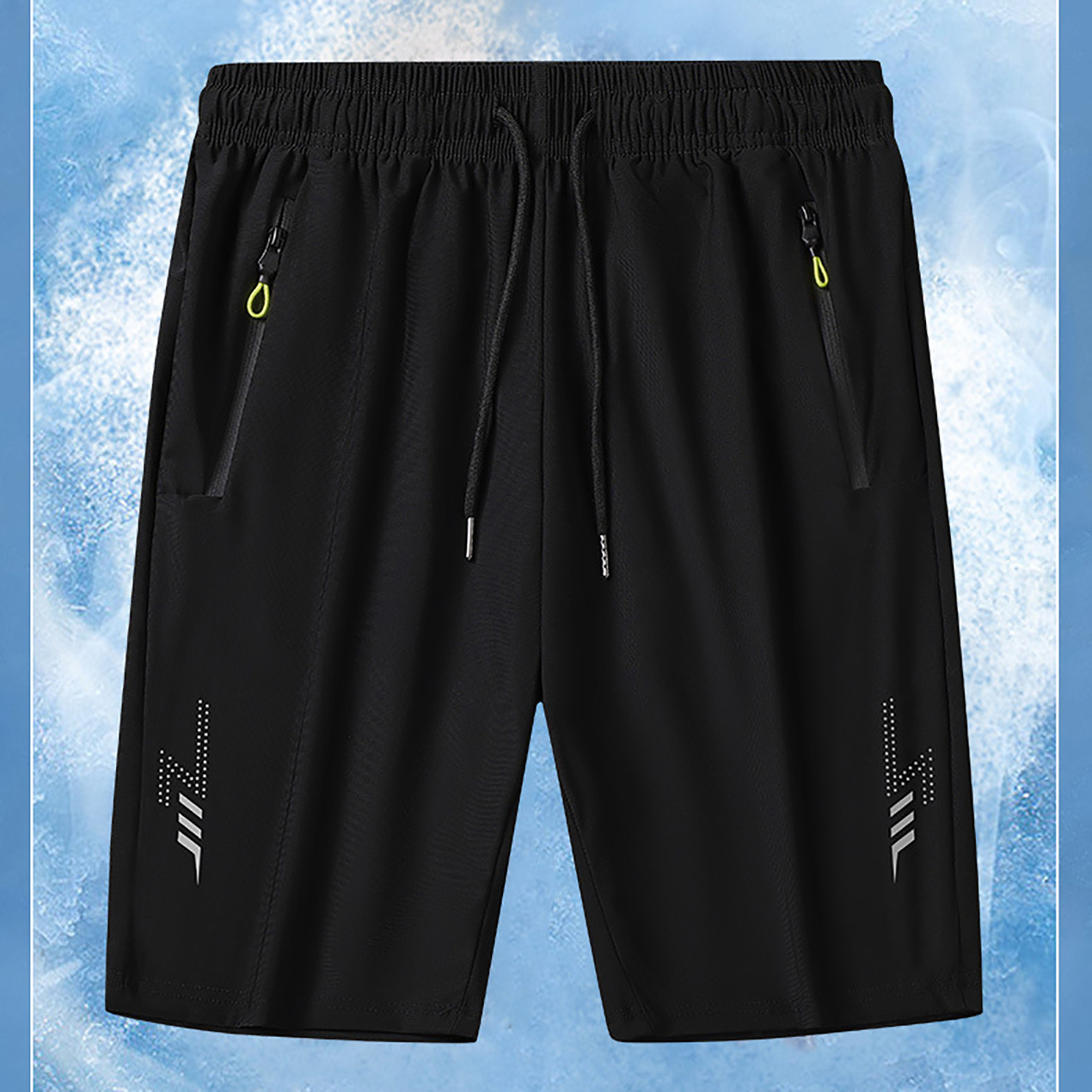thumbnail image 4 of Pantalones cortos ligeros de running para hombre de 18 cm: bolsillos con cremallera, pantalones cortos deportivos de secado rápido con elasticidad en 4 direcciones, tallas M-XXXXXXL, 4 of 8